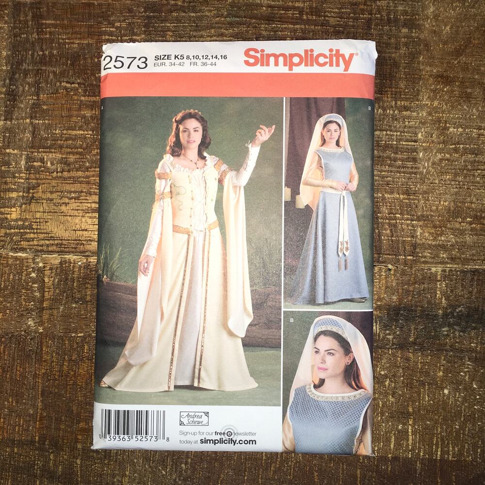 Simplicity Sewing Pattern 2573 Princess Lily Legend Cosplay Dress 8-16 UNCUT